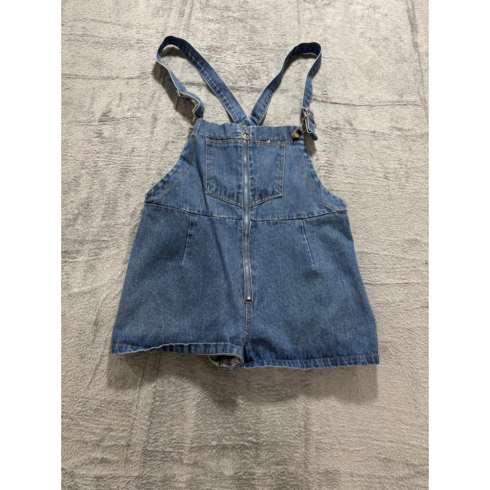 My Girl 10 Blue Denim Shortall Overalls Womens Vintage Boho Festival Casual - Picture 10 of 10